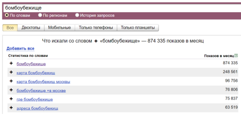 Карта бомбоубежищ